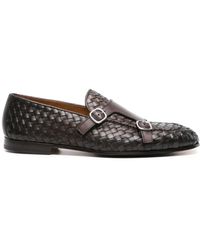 Doucal's - Interwoven Leather Monk Shoes - Lyst