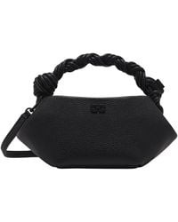 Ganni - Mini Bou Twisted-Handle Tote Bag - Lyst