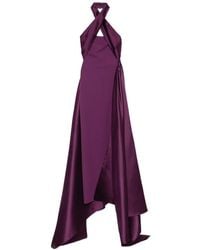 Solace London - Rumi Crossover-Neck Maxi Dress - Lyst