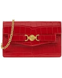 Versace - Medusa Head Leather Clutch Bag - Lyst