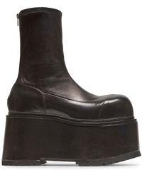 Balmain - Platform Leather Boots - Lyst