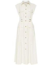 Nicholas - Buckle-Detail Shirt Midi Dress - Lyst