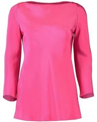 Peter Cohen - Boat-Neck Three-Quarter-Sleeve Blouse - Lyst