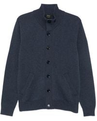 Brioni - Cardigan Boutonné À Col Montant - Lyst