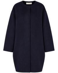 Liviana Conti - Magnus Collarless Drop-Shoulder Coat - Lyst