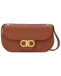 Ferragamo - Double Gancini Cross Body Bag - Lyst