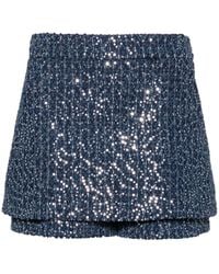 Maje - Sequinned Tweed Shorts - Lyst