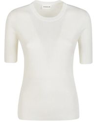P.A.R.O.S.H. - Leila Ribbed T-Shirt - Lyst