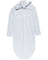 Acne Studios - Striped-Pattern Tie Midi Dress - Lyst