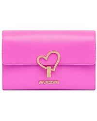 Love Moschino - ハート チェーン ショルダーバッグ - Lyst