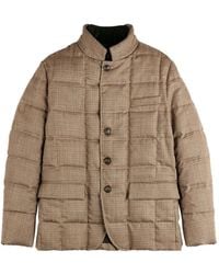 Fay - Gesteppte Jacke Mit Hahnentrittmuster - Lyst