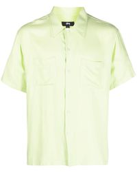 Stussy - Contrast-Stitching Short-Sleeve Shirt - Lyst