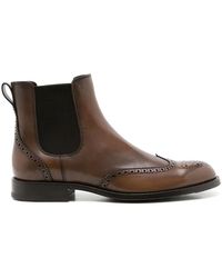Tod's - Perforated Leather Ankle Boots - Lyst