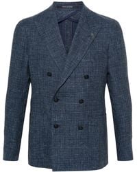 Tagliatore - Peak-Lapels Double-Breasted Blazer - Lyst
