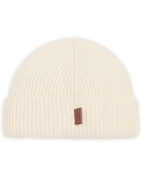 Ami Paris - Leather-Label Wool Beanie Hat - Lyst