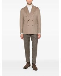 Berwich - Chiaia Herringbone Pleated Trousers - Lyst