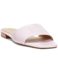 Ralph Lauren - Sandalen mit Logo-Stickerei - Lyst