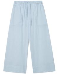 TOTEME - Wide Summer Trousers Sky - Lyst