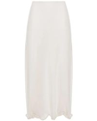 SEEN USERS - Twombly Bloom Ruffled Midi Skirt - Lyst