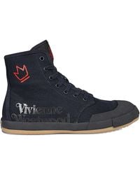 Vivienne Westwood - Logo-Print High-Top Sneakers - Lyst