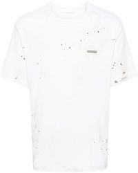 Helmut Lang - Paint-Splatter Cotton T-Shirt - Lyst