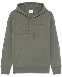 GANT - Logo-Embossed Hoodie - Lyst