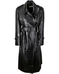 Sportmax - Leather Coat - Lyst