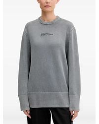 KARL LAGERFELD - Logo-Embroidered Crew-Neck Sweater - Lyst