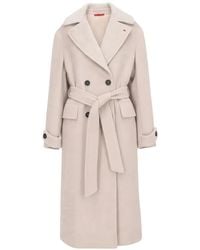 Isaia - Belted Double-Breasted Coat - Lyst