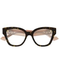 Gucci - Brille Mit Logo - Lyst