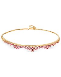 ANANYA - 18K Scatter Diamond And Sapphire Choker - Lyst