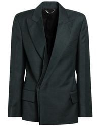 Victoria Beckham - Olie Peak-Lapel Single-Breasted Jacket - Lyst