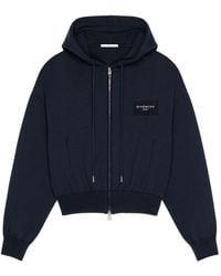 Givenchy - Wollen En Katoenen Hoodie Met Rits En Paris-Detail - Lyst