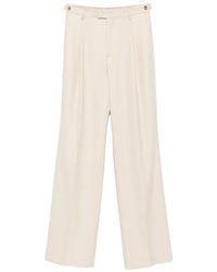 Berwich - Herringbone Pleated Trousers - Lyst