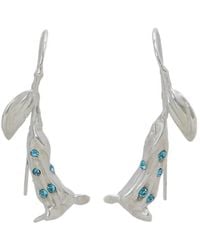 Marni - Crystal-Embellished Flower Drop Earrings - Lyst