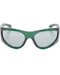 Gucci - Wraparound-Frame Translucent Sunglasses - Lyst