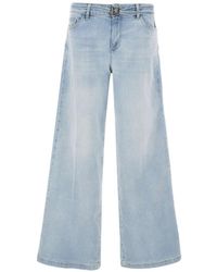 Liu Jo - Faded-Effect Wide-Leg Jeans - Lyst