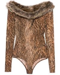MM6 by Maison Margiela - Body mit Tiere-Print - Lyst
