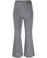 Ganni - Stretch Knit Cropped Pants - Lyst