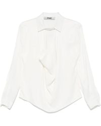 Pink - Wrap-Effect Blouse - Lyst