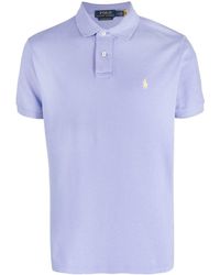 Polo Ralph Lauren - Embroidered-logo Short-sleeved Polo Shirt - Lyst