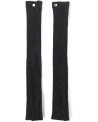 Rick Owens - Ribbed-Knit Cut-Out Gloves - Lyst