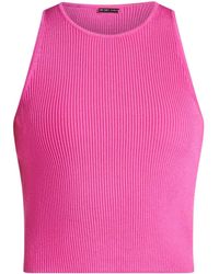 Michael Kors - Ribbed Cropped Tank Top - Lyst