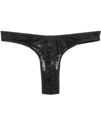 DIESEL - Micro-Punchy Logo-Detail Lace Thong - Lyst