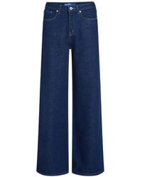 KARL LAGERFELD - High-Waisted Wide-Leg Jeans - Lyst