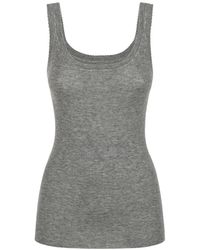 Prada - Ribbed Knit Cashmere Tank Top - Lyst