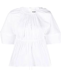 Jil Sander - カットアウト ブラウス - Lyst