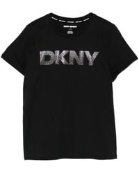 DKNY - Ombre Rhinestone T-Shirt - Lyst