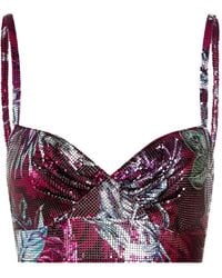 Rabanne - Cropped Top Met Palmboom - Lyst