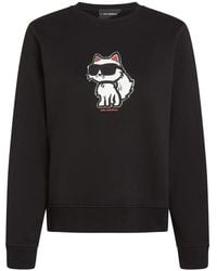 Karl Lagerfeld - Ikon Choupette Sweater Met Print - Lyst